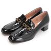 On Pumps Square Toe Loafer Pumps 2831 B Glass Cm E [Lanvin Blue] Women's 24.5