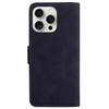 For iPhone 16 Pro Case Solid Color PU Leather Stand Phone Cover