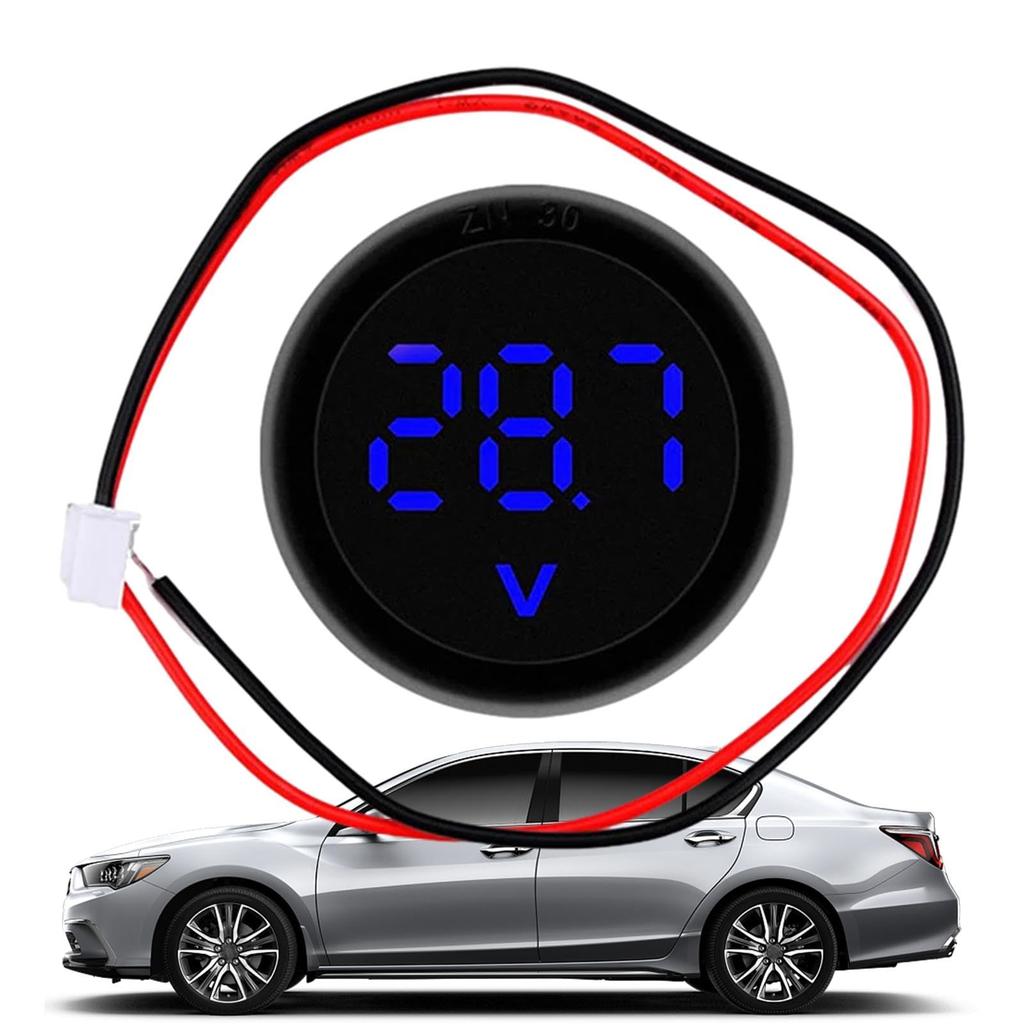 Автомобильный вольтметр, Автомобильный тестер, Тестер напряжения, Светодиодный цифровой вольтметр Автомобильный монитор DC4-
