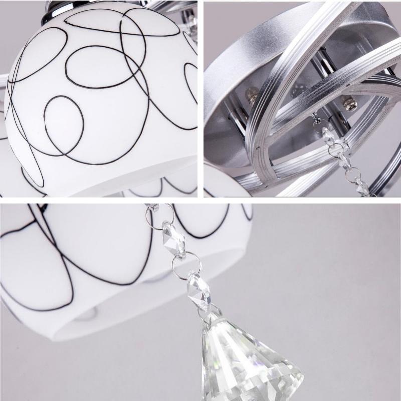 Хрустальная люстра в европейском стиле, современная простая лампа для спальни из алюминиевого сплава, гостиная, балкон, кухня, ванная комната, ресторан, потолочный светильник