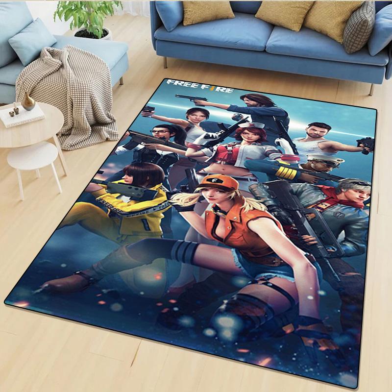 1Pc Free Fire Print Rug - home decoration Carpet For Living Room Bedroom Flooring Computer Chair Area Rug