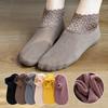 Women Socks Lace Trim Decorative Non-Fading Winter Thermal Women Warm Floor Socks Home Supplies