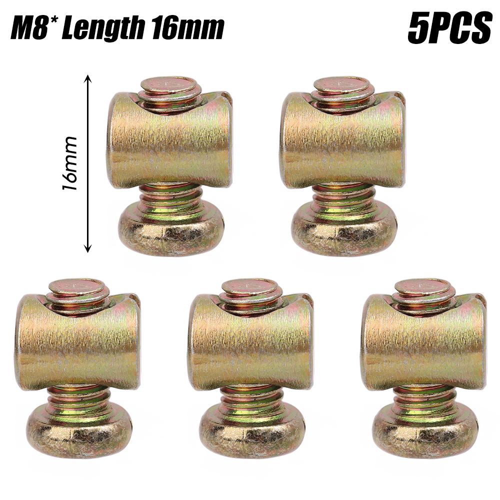 5 шт. винтовых крепежей M8, аксессуары для модификации автомобиля, универсальный набор гаек с плоской головкой из никелированной стали, крепежные аксессуары