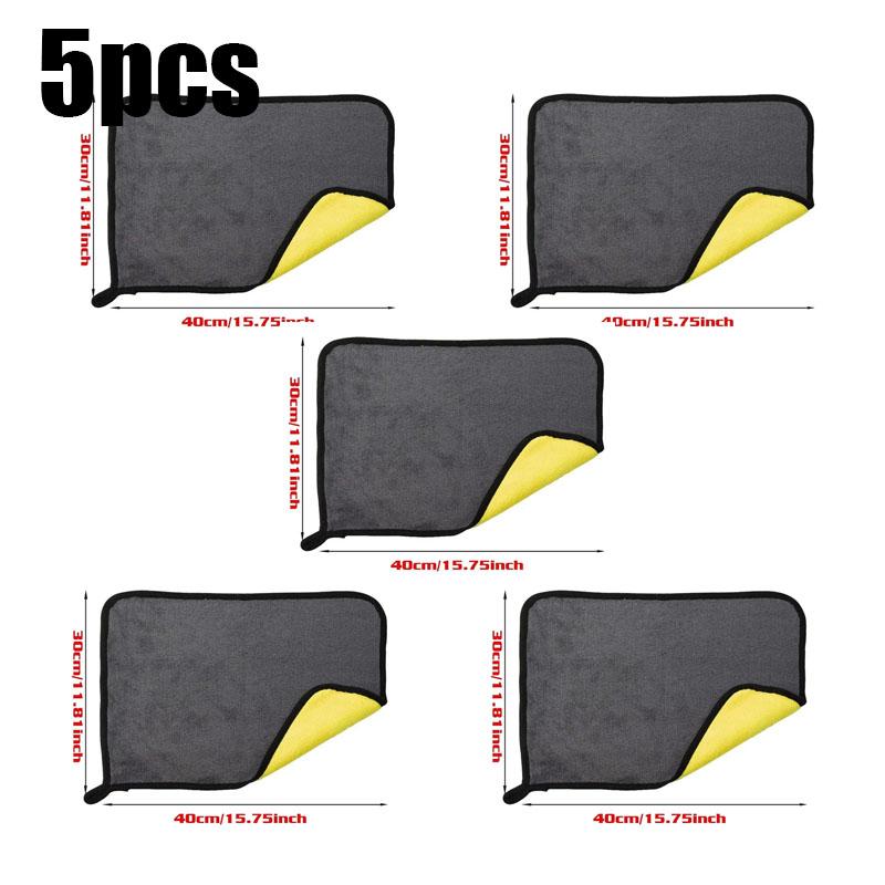 1/2/3/5/6Pcs Car Wash Microfiber Towel 30*30/40/60cm Car Cleaning Drying Cloth Care Cloth Car Wash Thickened Towel