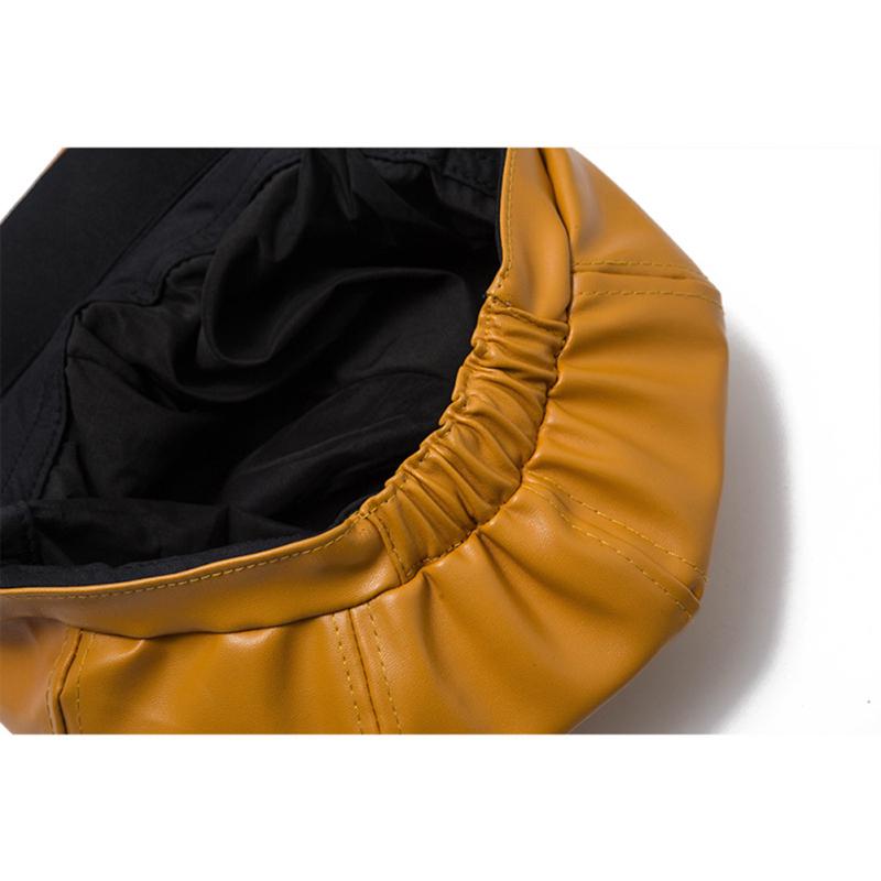 Женская мода, универсальный берет в британском стиле, восьмиугольный берет из искусственной кожи