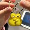 A Pair Kawaii Magnetic Couple Keychain Toy Gift Hug Pear Key Ring Valentine's Day