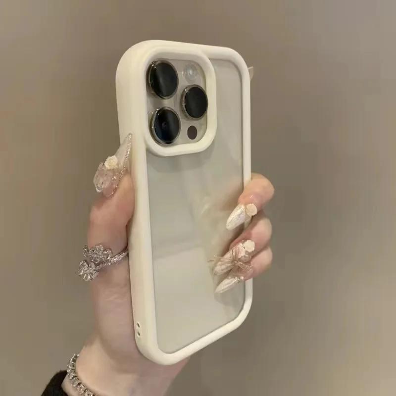 Роскошный прозрачный чехол для телефона Candy для iPhone 11 12 13 14 15 16 Pro Max, противоударный прозрачный чехол-бампер