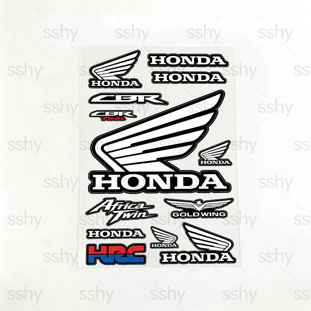 ДЛЯ HONDA RACING Долговечная Водонепроницаемая Светоотражающая Наклейка Скрывающая Царапины Подходит для Мотоцикла Автомобиля Шлема Холодильника Стакана для Воды Наклейки