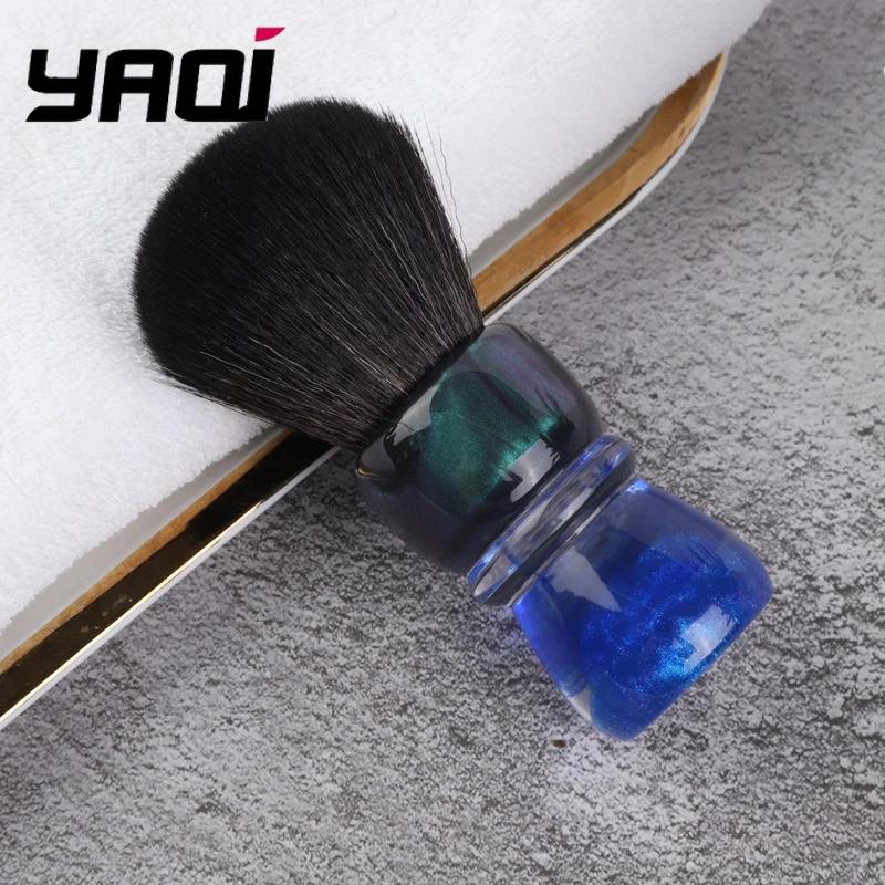 YAQI OCEAN 28mm Men's Wet Shaving Brush Synthetic Hair Resin Handle for Facial Hair Trimming