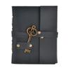 Black Leather Journal with Key Lock Closer Handmade Vintage Deckle Edge Paper Custom Journal for Gifts