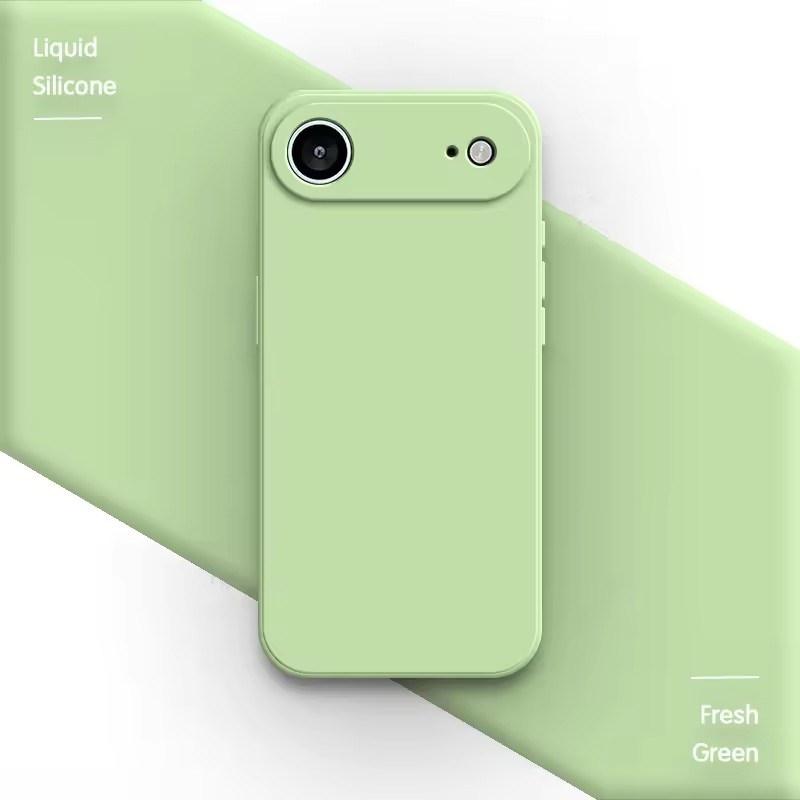 Soft Phone Case for iPhone 17 Air 16E 15 14 13 Mini 12 11 Pro Max Plus 6/7/8 X XR SE Funda Square Liquid Silicone Camera Lens Protection Back Cover