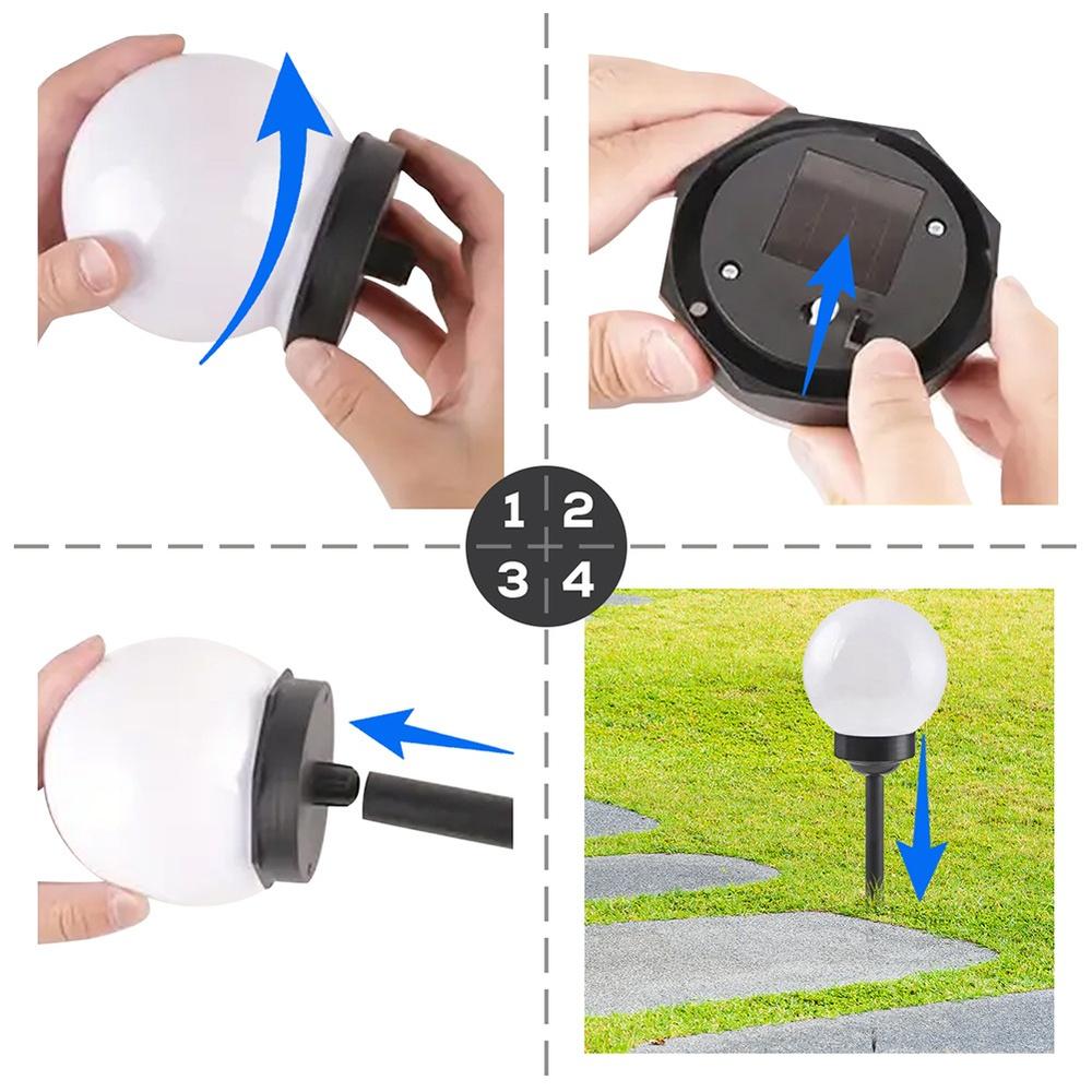 Solar Led Garden Lamps, Embedded, 33.5 Cm, 12 Pcs.