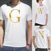 Men T Shirt O Neck White Tees Top New Summer Casual Letter Printed Streetwear Short Sleeve Tops Fashion Commuter T-Shirt Clothes