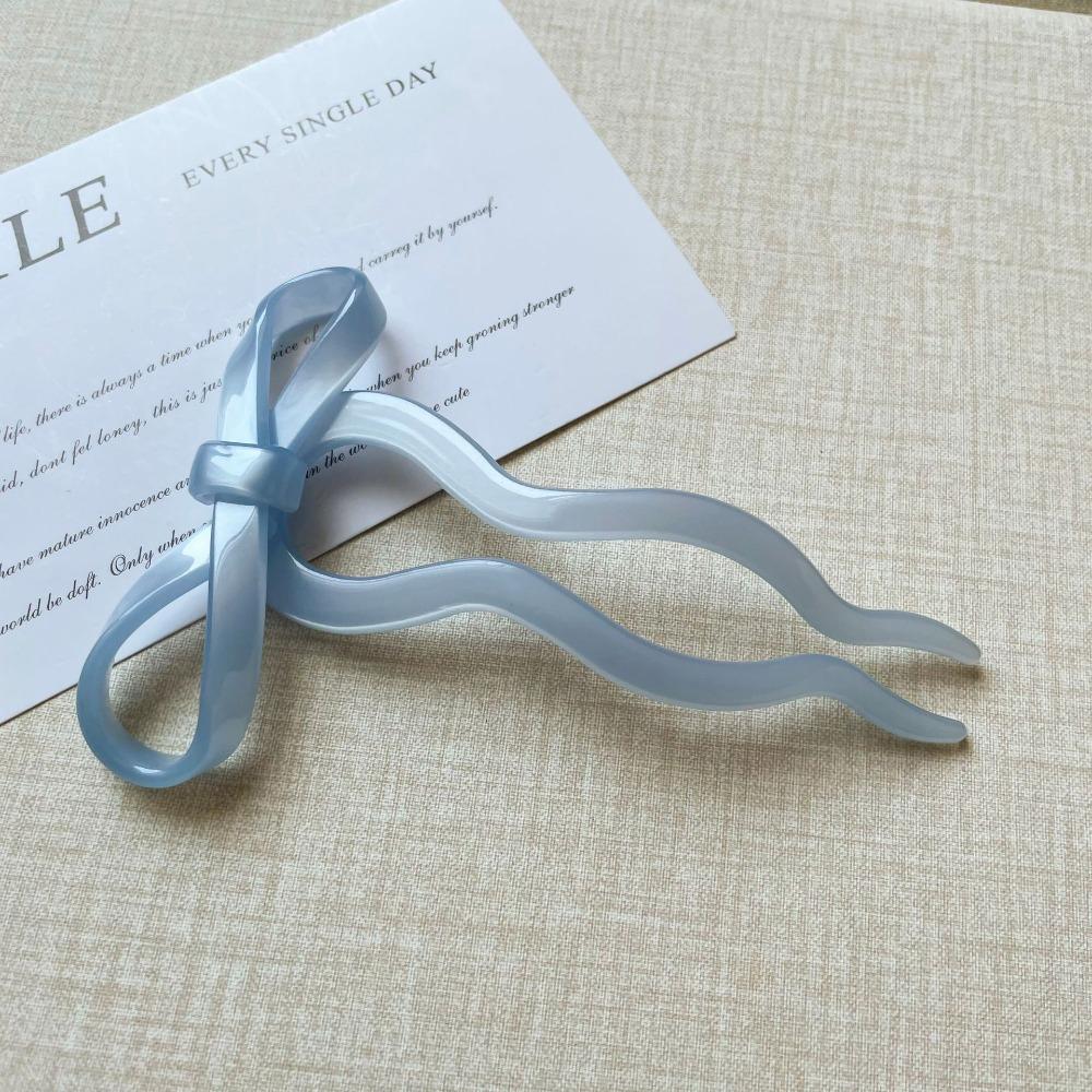 Acrylic Bow Hair Pin Candy Color Wavy Hairpins New French Hair Pin Hairpin Accessories