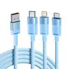 6A 3-в-1 USB Type C Кабель 120W Super Fast Charging Кабели для Huawei Xiaomi 17 Samsung OPPO Дата-кабель для iPhone 17 16 15
