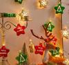 LED Electroplated Snowflake & Star String Lights - Christmas Atmosphere Flashing Fairy Tinsel Ball Decor