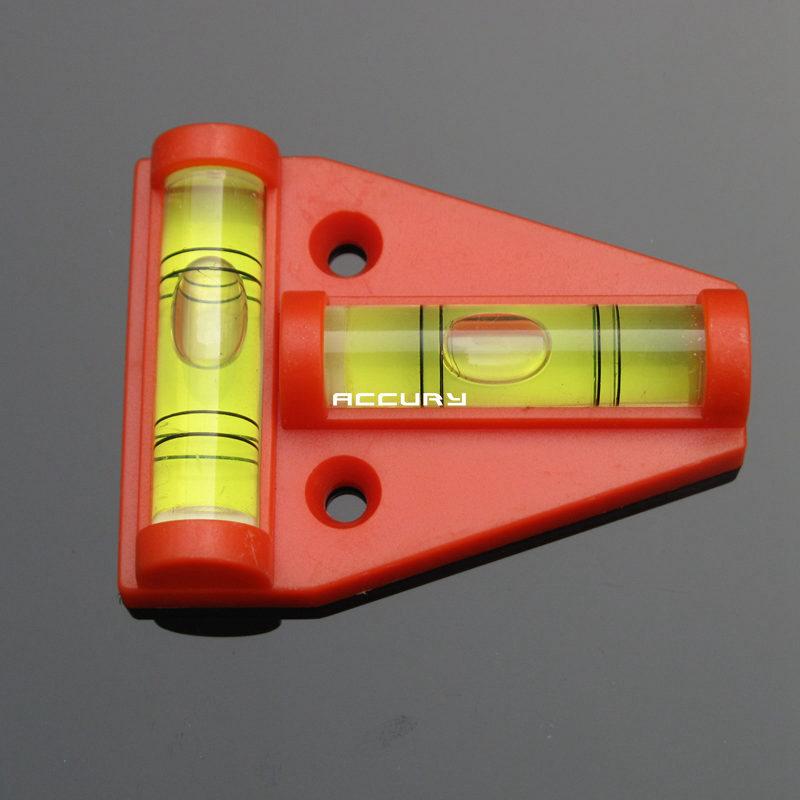 Plastic T-type Level Bubble Triangular Red Black Orange Color Acrylic level Vails Ruler Horizontal Instrument