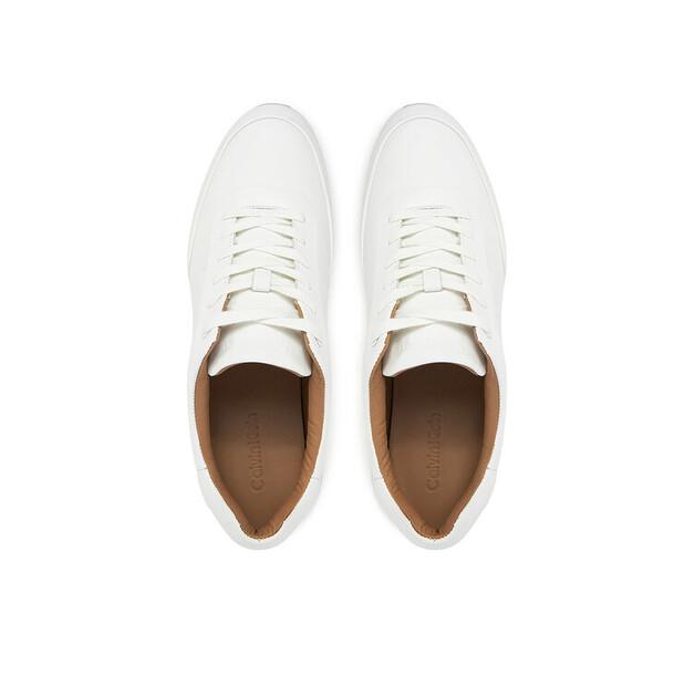 Мужские кроссовки Calvin Klein Low prof runn laceup rubb lth hm0hm01707 белые
