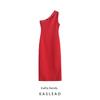 Kaslead New Arrival Women's Clothing Fashion Style Silm Elastic Asymmetric Metal Decoration Dress 5584154