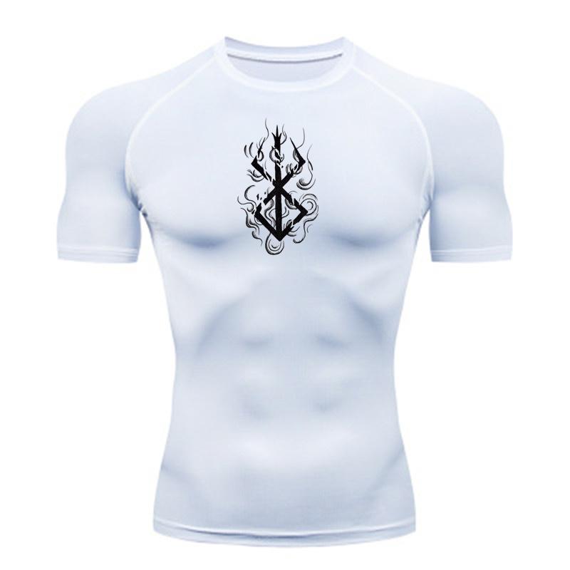 Anime Men's Compression Shirt Fitness Sport Running Tight Gym TShirts Athletic Workout Quick Dry Tops Tee Summer Top Y2k