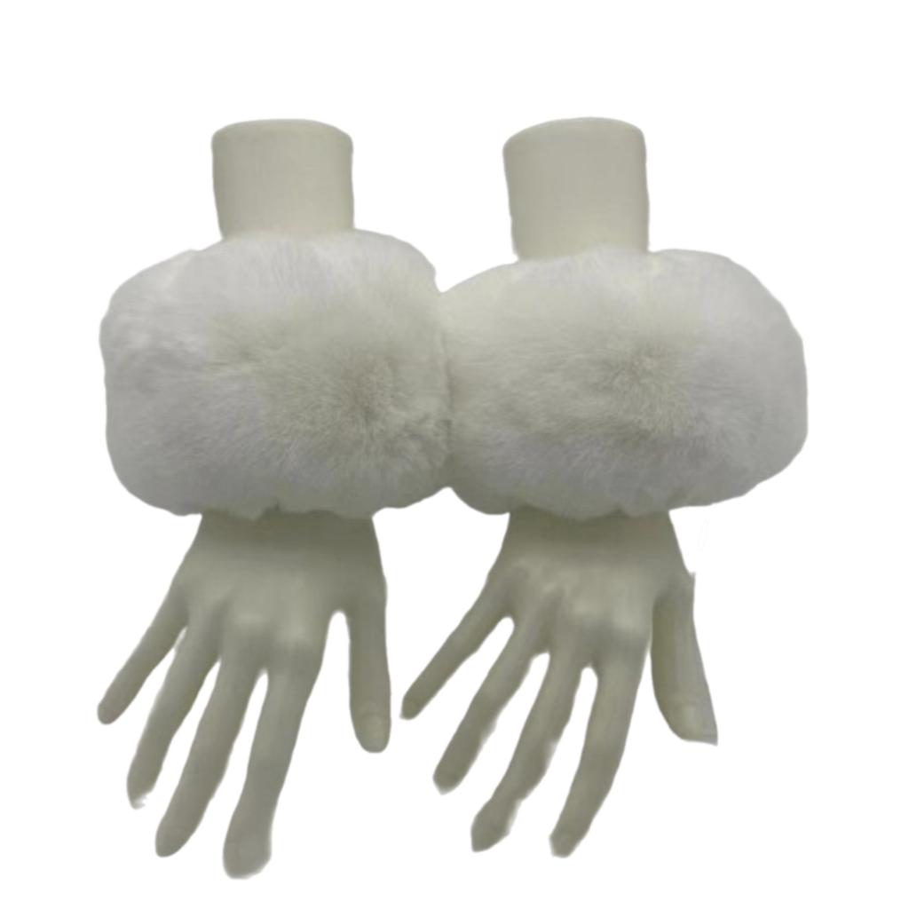 Мягкие пушистые нарукавники для модных женщин и модной молодежи, разноцветные пушистые манжеты в стиле Y2K