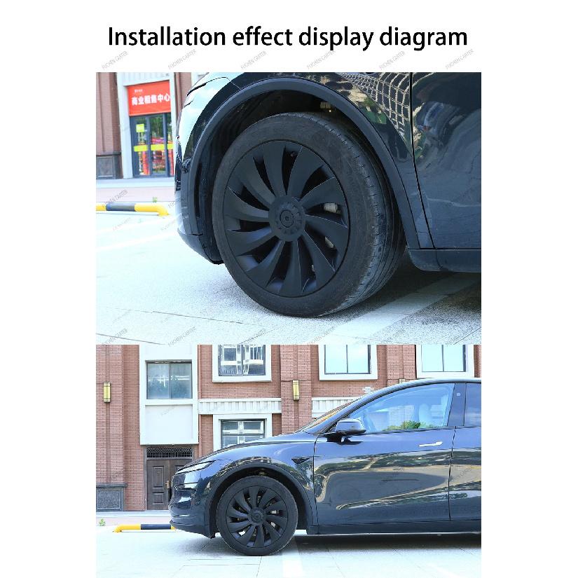 For Tesla Model Y Juniper 2025+ 4PCS Hub Cap19 Inch Car Replacement Wheel Cap Performance Automobile Hubcap Cover Accessories