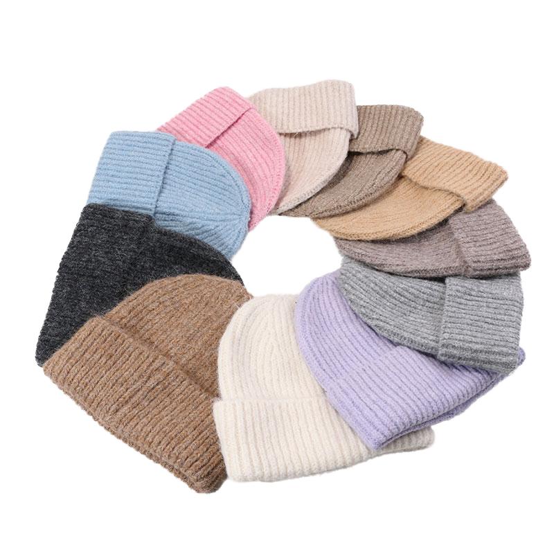 100% Merino Wool Computer Knitted Unisex Adult Beanie Solid Color Winter Outdoor Warmth Perfect Travel Gift AG Made in China