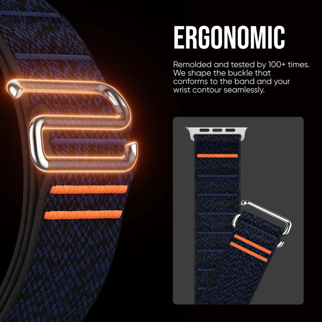 Нейлоновый ремешок-петля для Apple Watch Band 49 мм 46 мм 42 мм 45 мм 44 мм Спортивный браслет для IWatch Series Ultra 2 10 9 8 7 SE 6 5 4 Correa