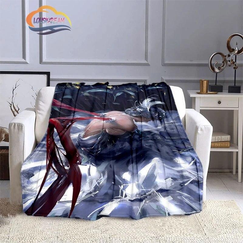 Ghost Blade Blanket 3D Printing Sexy   by Wolp Flannel Cashmere Blanket Girl Gift Beautiful Cartoon Girl