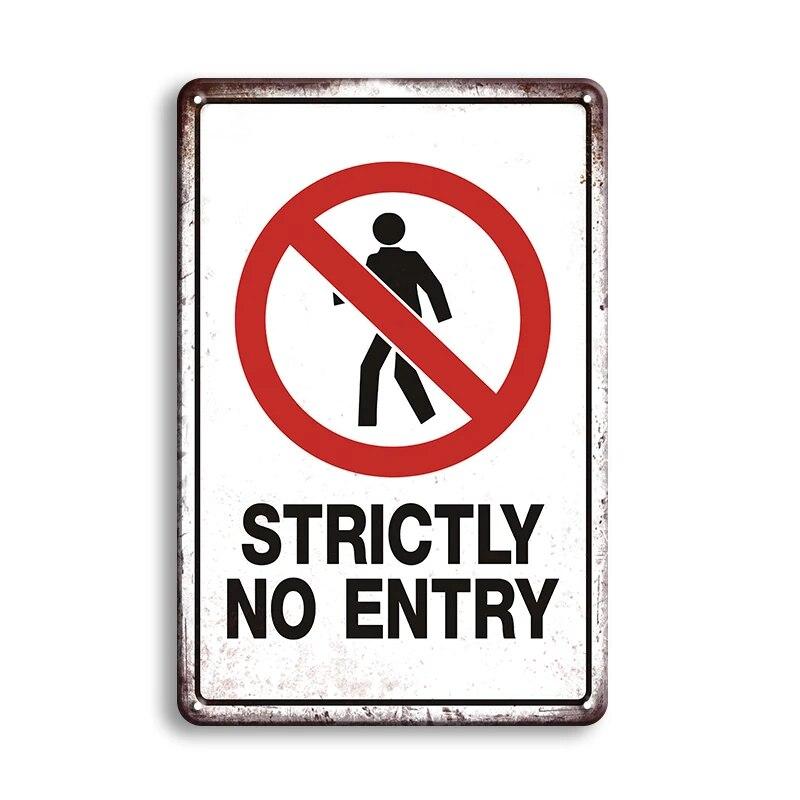 Warning Danger Poster Metal Decor Beware Of The Dog Cat Vintage Tin Sign No Trespassing Farmhouse Wall Decor Family Doorplate