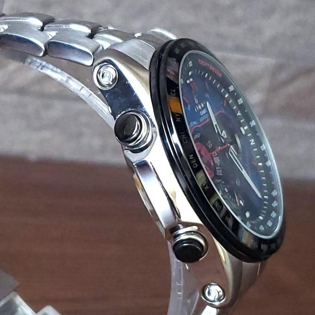 Б/у Радиоуправляемые Солнечные Часы CASIO EDIFICE EQW-M1001 В Отличном Состоянии