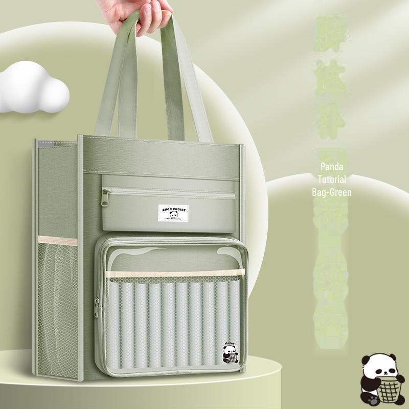 Прозрачная холщовая сумка для репетиторства — портативное хранилище книг и документов для учеников начальной школы