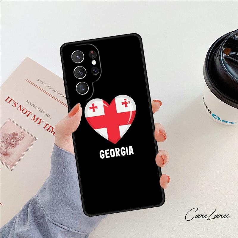 Чехол для телефона Флаг Грузии Для Samsung Galaxy S24 S25 S23 S22 Ultra Note 10 20 Plus S20 S21 FE Чехол