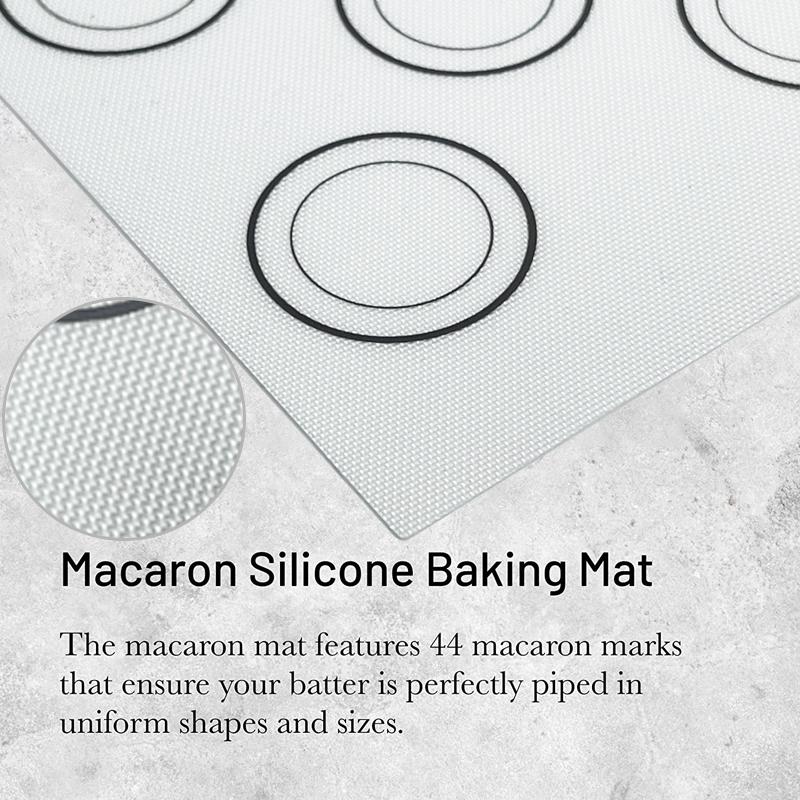 1PC Silicone Baking Mat for Oven Baking Macarons Cookies Reusable Nonstick Easy to Clean 40cm/15.75 X 30cm/11.75inch White 1