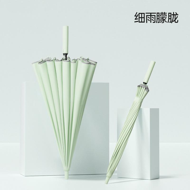 Новый японский и корейский зонт с 24 спицами, увеличенный и усиленный зонт с длинной ручкой, большой автоматический штормовой, особо ветроустойчивый, двойной