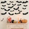 128 шт. Хэллоуин Украшения Летучие мыши Пластиковые Светящиеся в темноте 3D Наклейки на стену Летучие мыши Праздничные