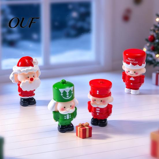 Holiday Landscape Accents for Fairy Gardens Mini Christmas Figurines, Small Dollhouse Decorations, Micro Ornaments Tabletop Display DIY Ornaments,