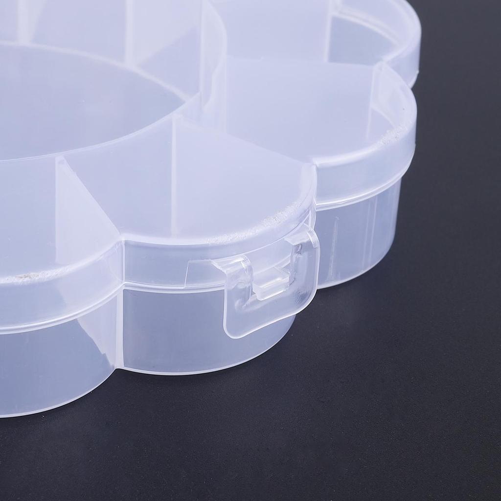 PVC Compartments Adjustable Practical Flower Storage Bead Ring Box Jewelry Presentation Organizer