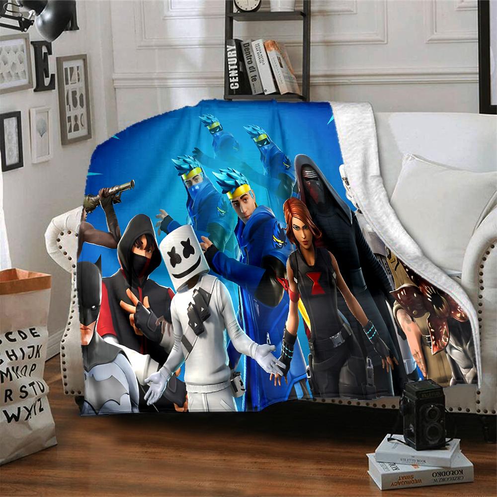 Fortnite Character Showcase Blanket Soft Throw Blanket For Home Bedroom Bed Sofa Travel Office Solid Christmas Blanket