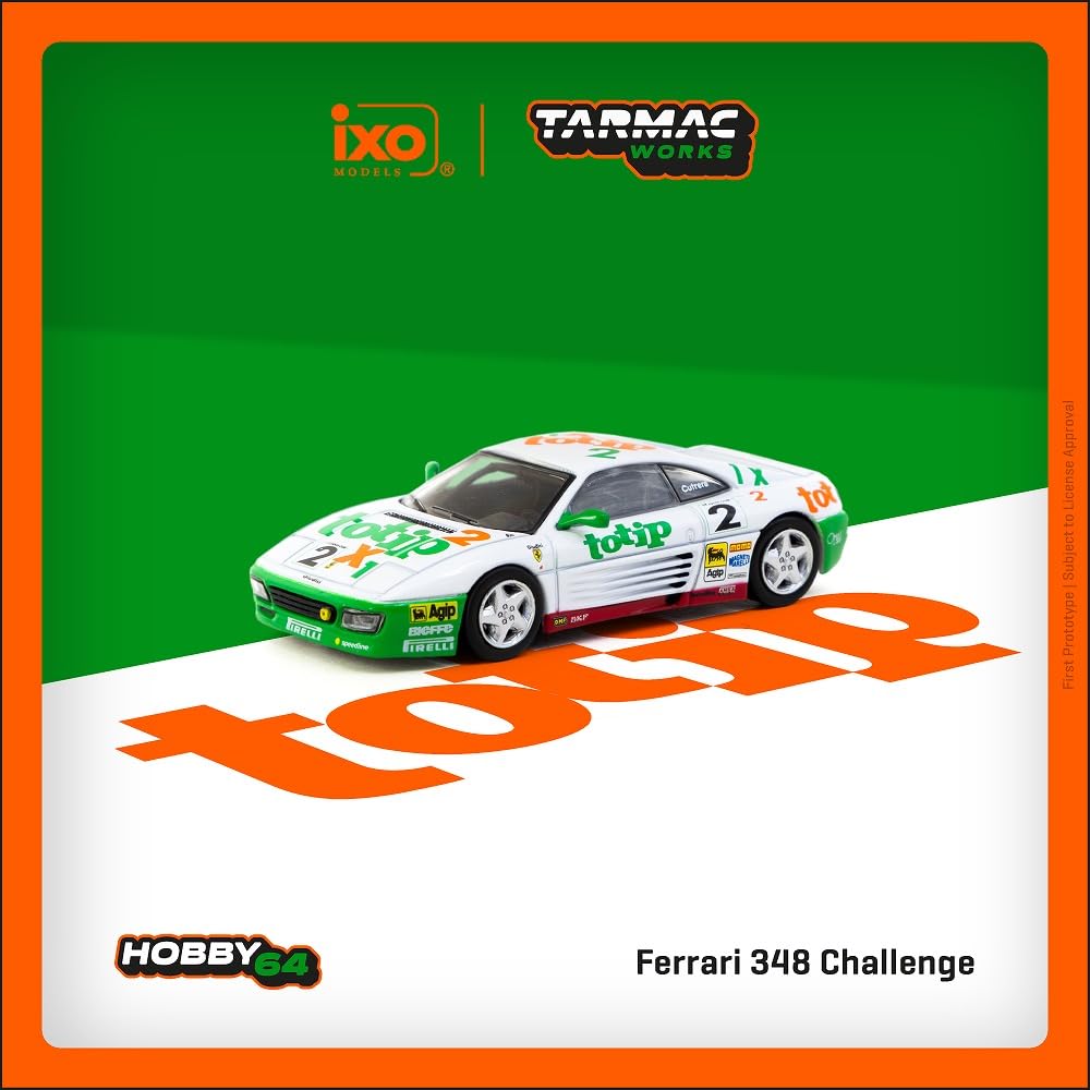 Speedmaster Japan TARMACWORKS Масштаб Ferrari 348 Challenge 1993 Paolo Cutrera Готовая модель 1/64 T64-082-93CHA02