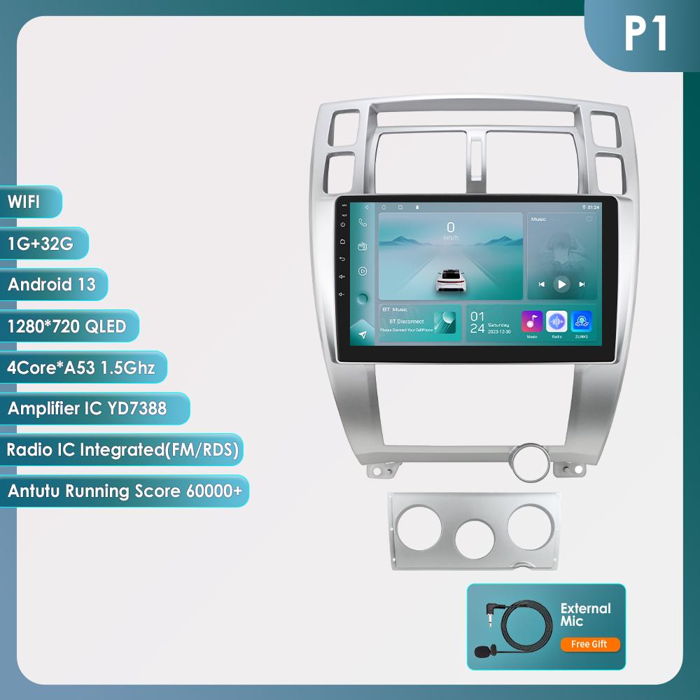 Hizpo 8-ядерный интеллектуальный экран AI Android Autoradio для Hyundai Tucson 2004-2009 Автомобильный радиоприемник Мультимедиа Видеоплеер GPS Навигатор Головное устройство Carplay 4G RDS FM