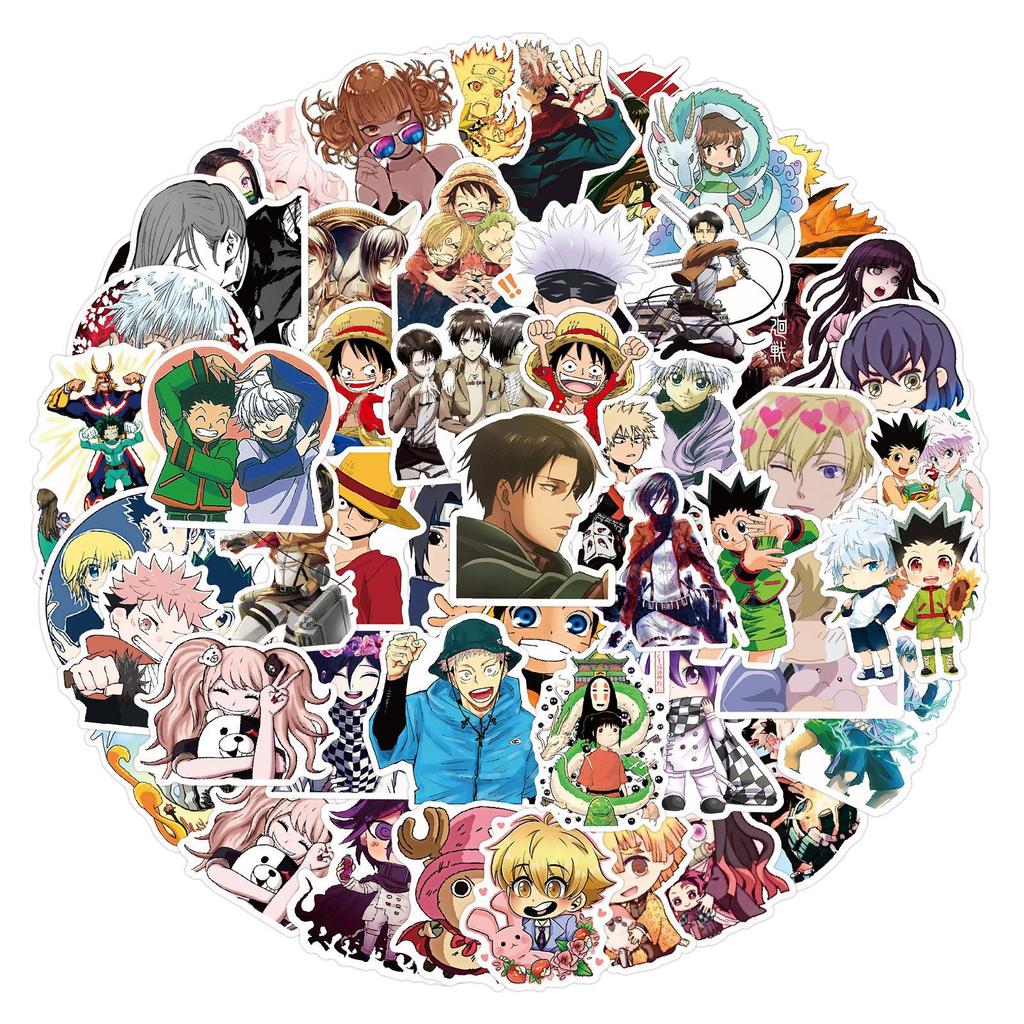 50-200 Мультяшные Гибридные Аниме Граффити Наклейки Украсьте Блокнот Чемодан DIY Водонепроницаемые Наклейки