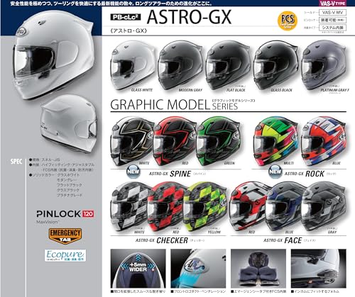 Arai ASTRO GX STAR&STRIPE Full Face Motorcycle Helmet, Yellow, 61-62cm