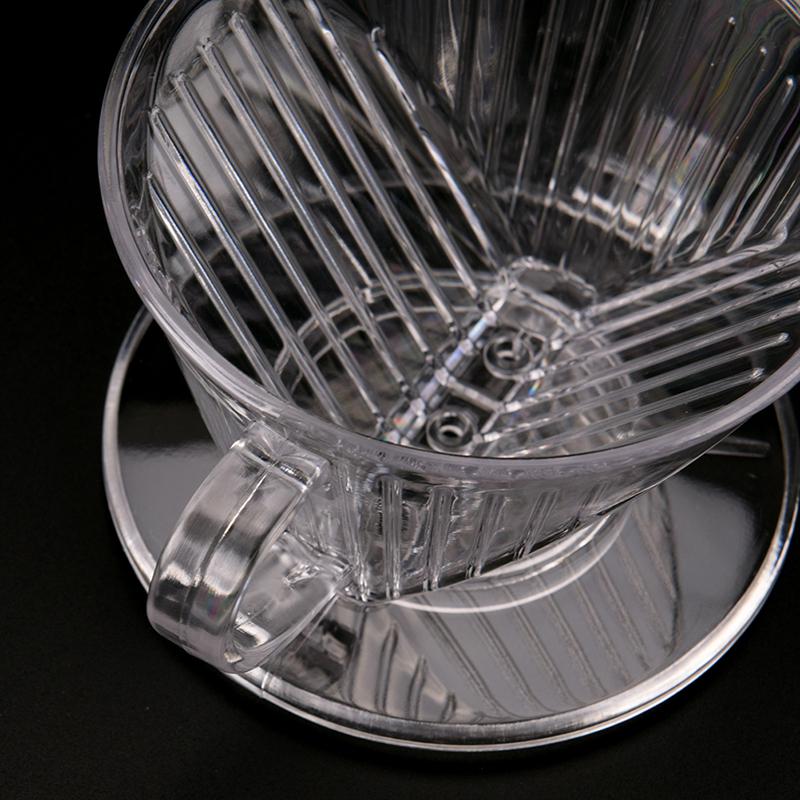 Прозрачный кофейный фильтр, чашка, конус, капельница, держатель для пивовара, пластиковый многоразовый