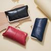 Women's Retro Long Genuine Leather Wallet Handbag - Large Capacity, Waxed Gold Clip Style