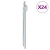 VidaXL Tent Pegs 24pcs V-shaped 25cm Ø20mm Galvanized Steel, Ground Stake, Ground Anchor, Camping Peg 4009353