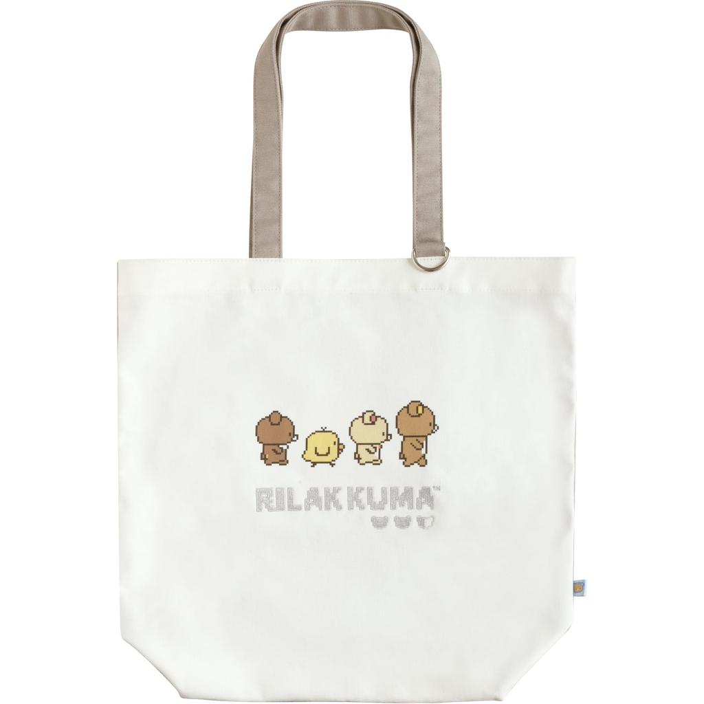 San-X Rilakkuma "Gaming Rilakkuma" Tote Bag CA72301 H400 W380 D130mm - Cute and Trendy Canvas Bag