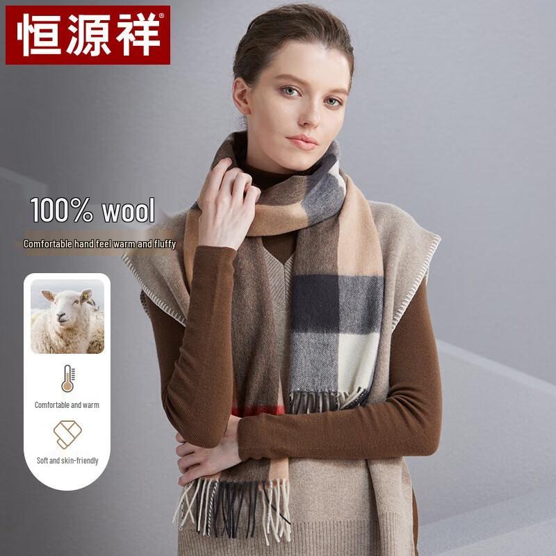 Hengyuanxiang Women's Pure Wool Scarf