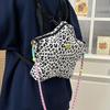Рюкзак в форме звезды с леопардовым принтом, с регулируемым ремешком, повседневная нейлоновая наплечная сумка для путешествий, шопинга и вечеринок