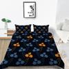 3D Green Leaf Bedding Plant Down Quilt Cover and Pillowcase 2 or 3 Pieces of Microfiber Fabric with Zipper Washable Super Soft Home Decoration